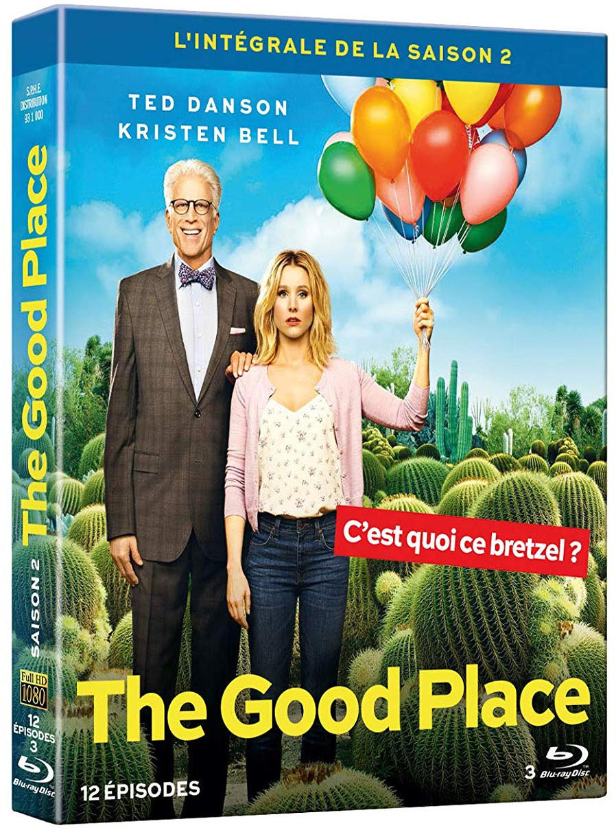 Blu-ray disc cover with two actors, balloons, and cactus plants.