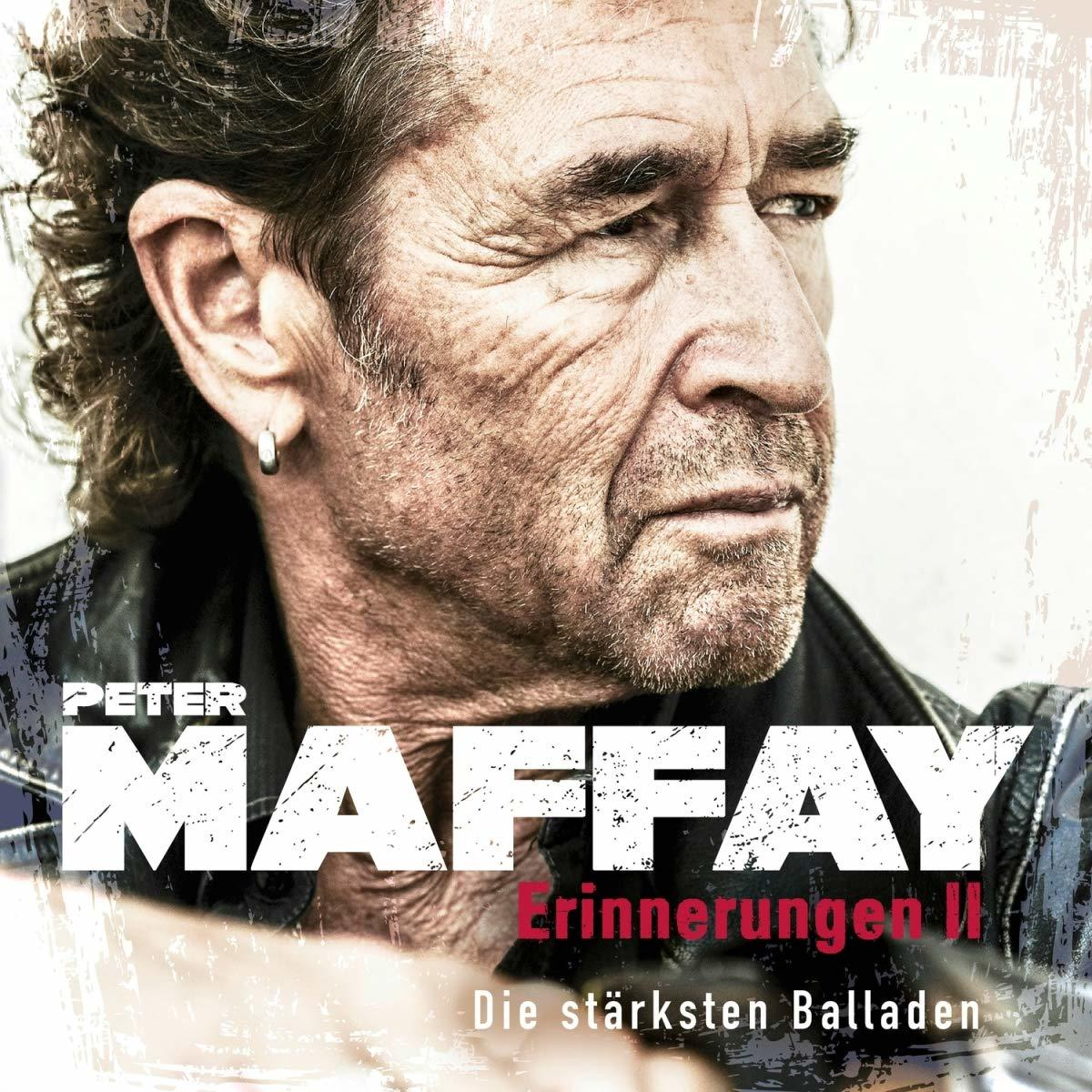 Albumcover von Peter Maffay, mit Nahaufnahme seines Gesichts und Albumtext.