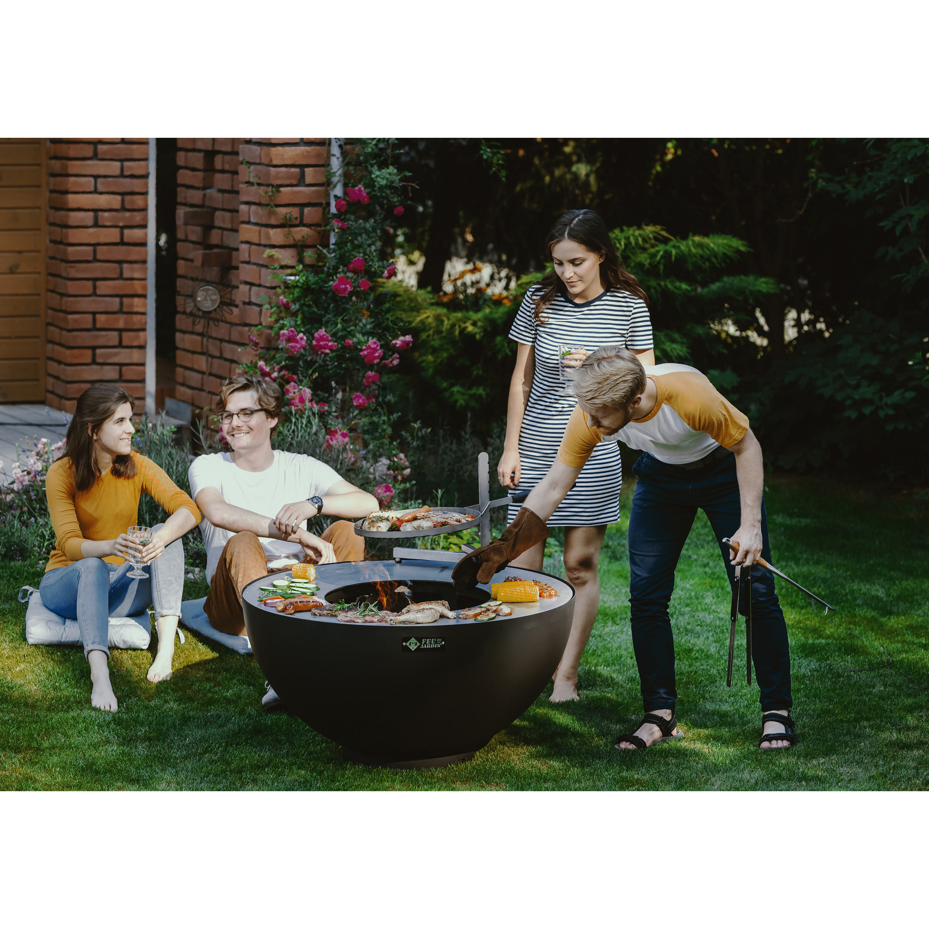 SUNSET BBQ 20.500.037 BOULE Feuerschale, Schwarz 