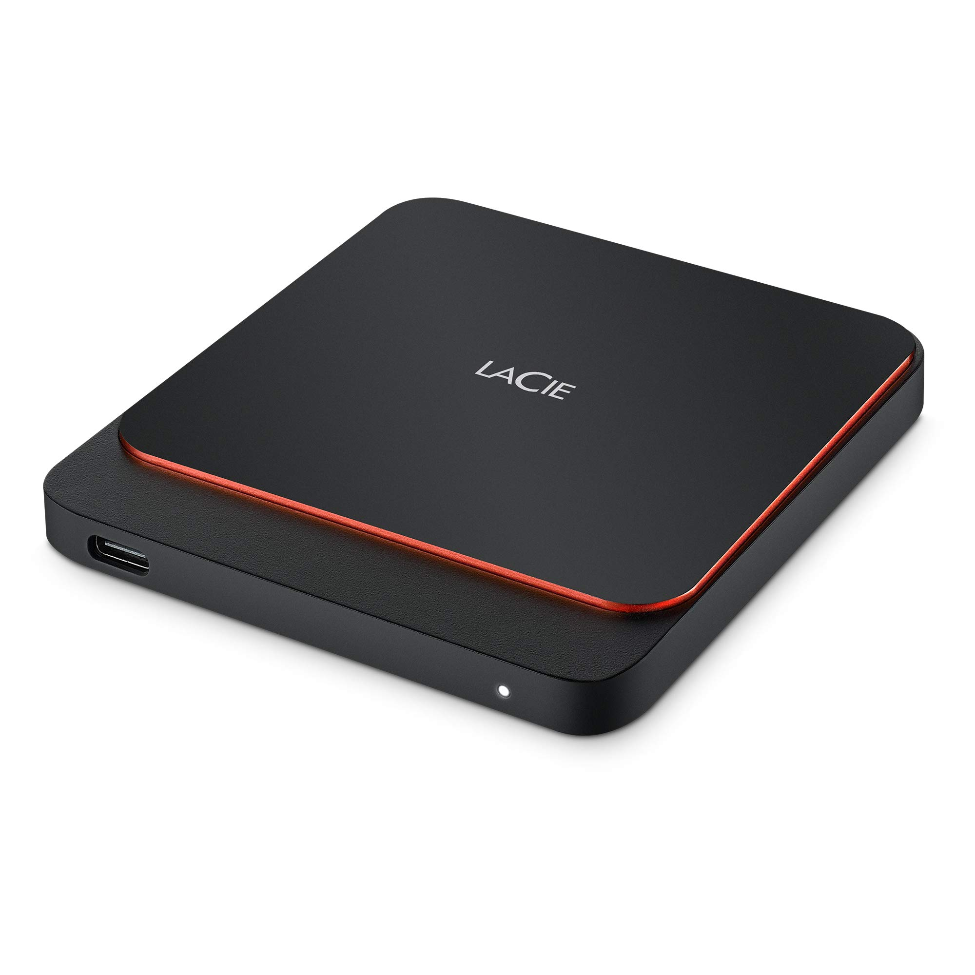 SSD externo 500 GB - LaCie STHK500800, USB 3.2, 540 MB/s, Naranja/Negro