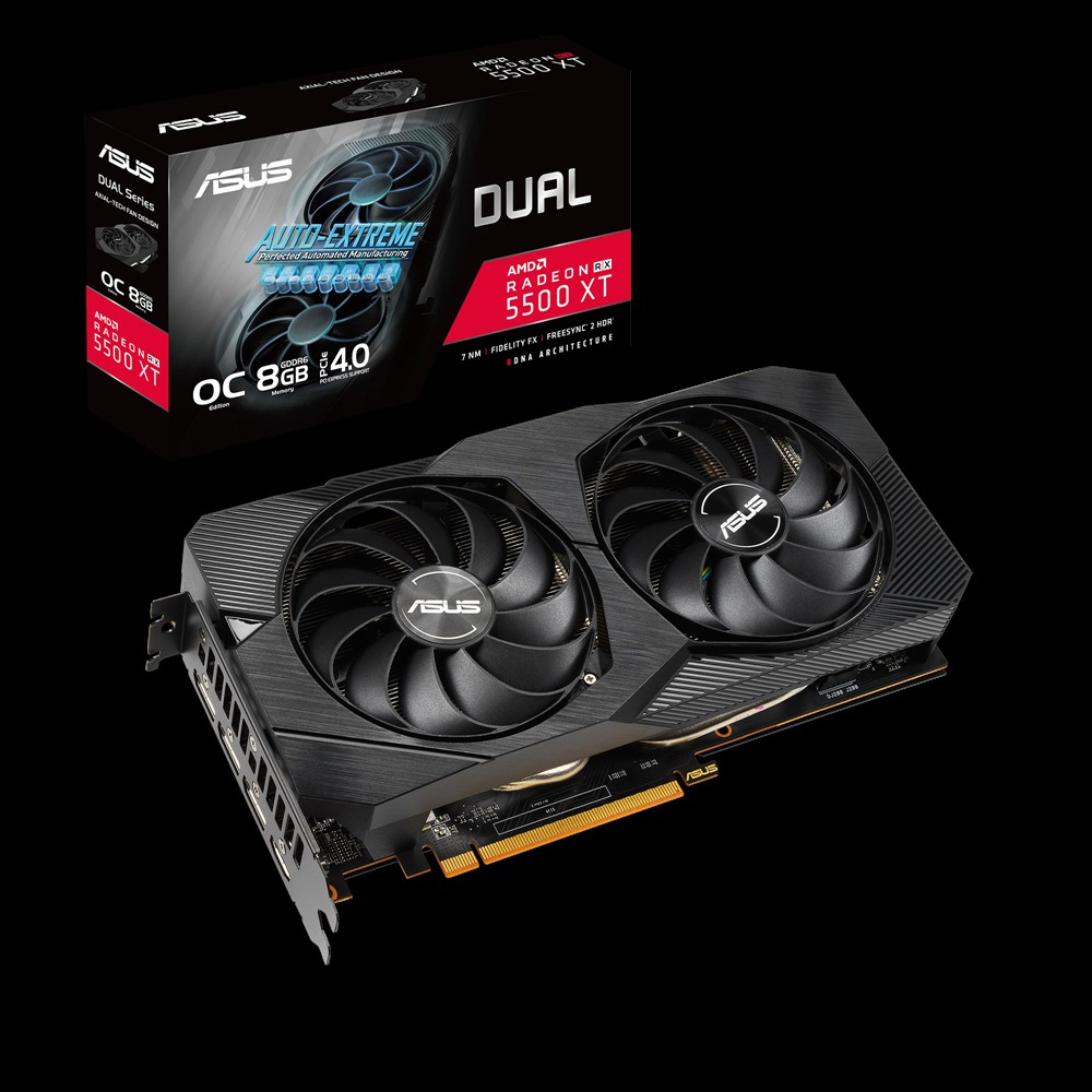 Grafikkarte ASUS DUAL-RX5500XT-O8G-EVO (90YV0DV1-M0NA00) (AMD, Grafikkarte)  PCI Express 4.0 | MediaMarkt