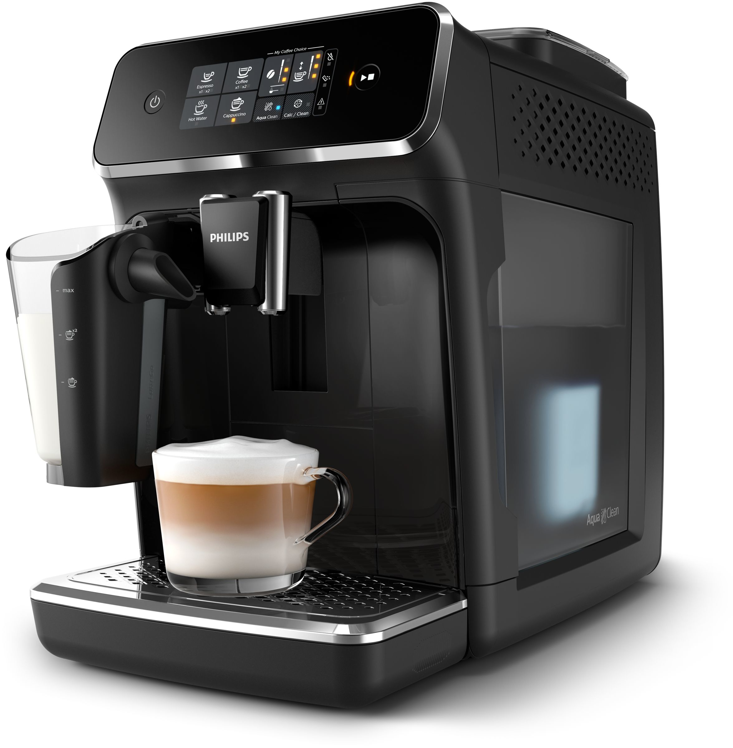 PHILIPS EP2231/40 Serie 2200 Latte GO Kaffeevollautomat (Matt Schwarz, Keramikmahlwerk, 15 bar, integrierter Milchbehälter)