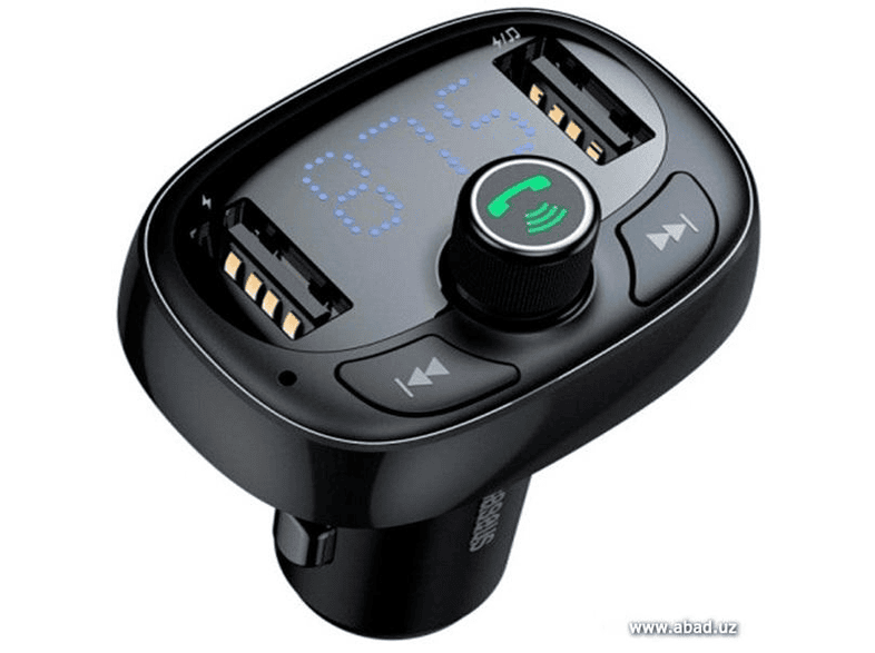 baseus t typed bluetooth mp3 arac ici telefon tutucu ve sarj cihazi siyah
