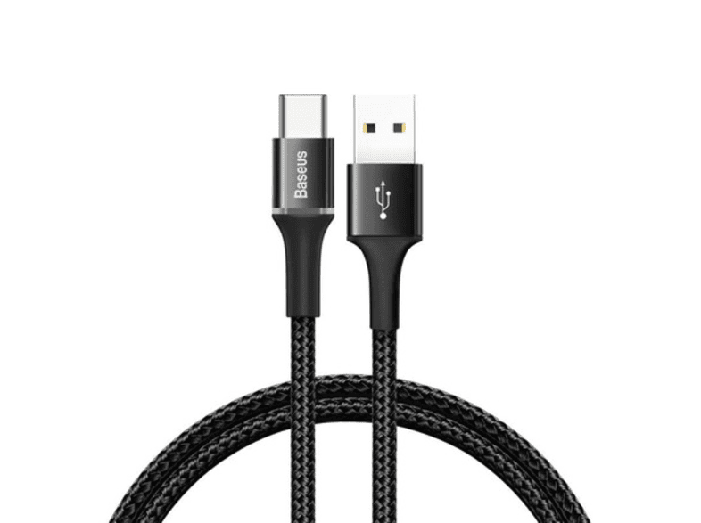 baseus halo type c icin 3a 1m data usb kablosu siyah