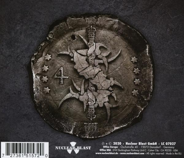 Album borító kopott, repedezett és texturált dizájnnal. A 4-es szám és a szöveg látható.