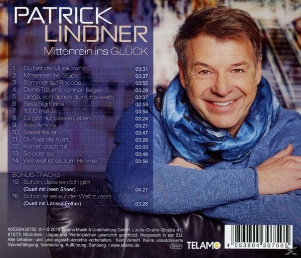 Patrick Lindner - Mittenrein Ins Glück  - (CD)