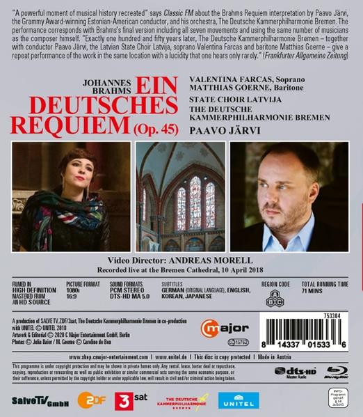 - Järvi Bremen (Blu-ray) deutsches Kammerphilharmonie Pavo/deutsche - Requiem Ein