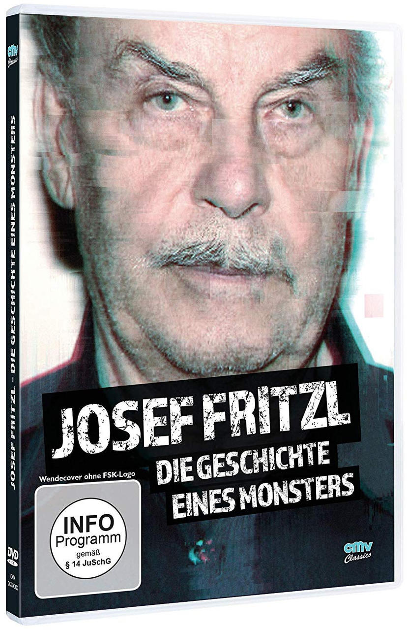 DVD-Hülle: Josef Fritzl, die Geschichte eines Monsters. Gesicht eines Mannes, Text.