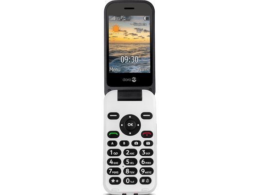 DORO 6620 - Téléphone portable pliant (Noir/Blanc)