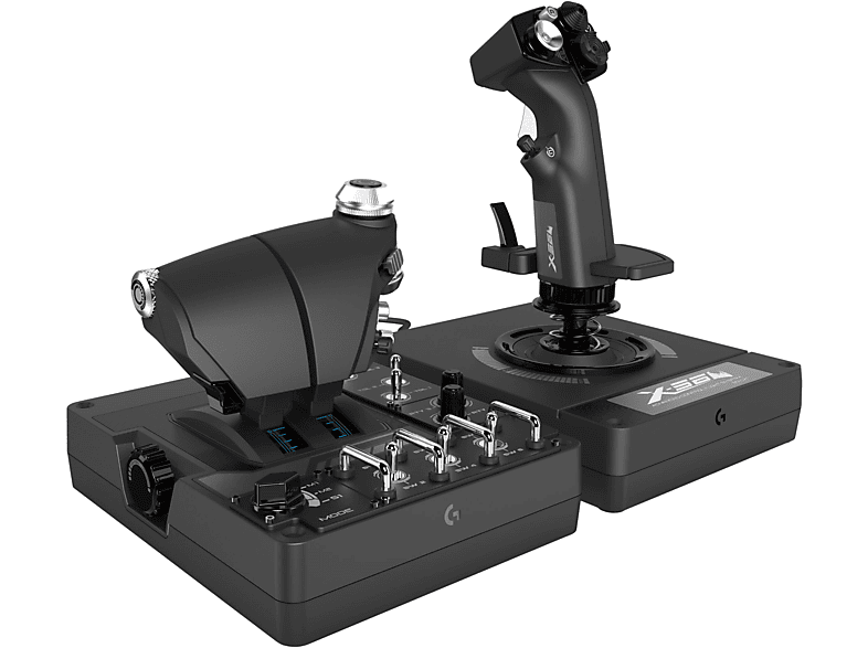 LOGITECH G X56 H.O.T.A.S. RGB-Controller, Throttle- und Stick-Simulation, Weltraum-Flugsimulation; Joystick und Gasregler