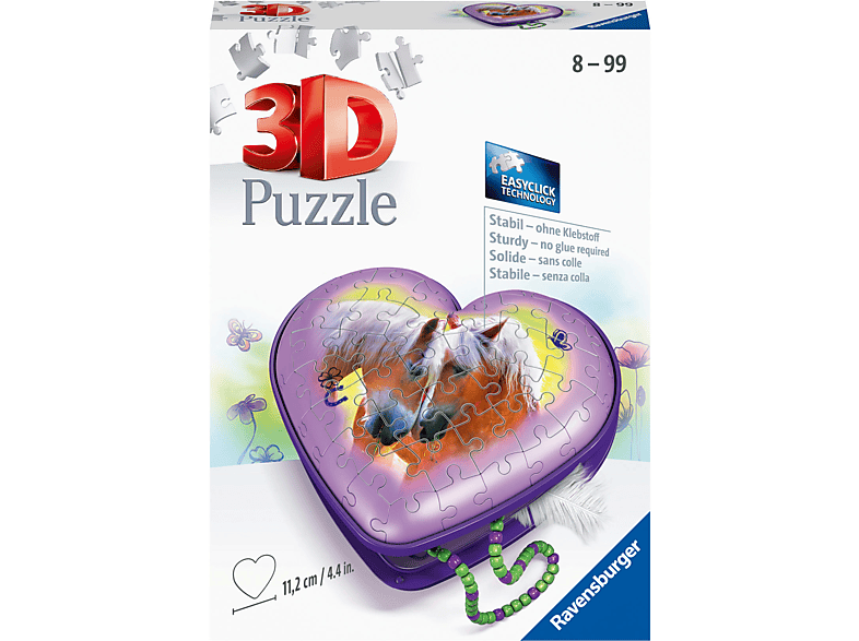 RAVENSBURGER Herzschatulle - Pferde 3D Puzzle Mehrfarbig