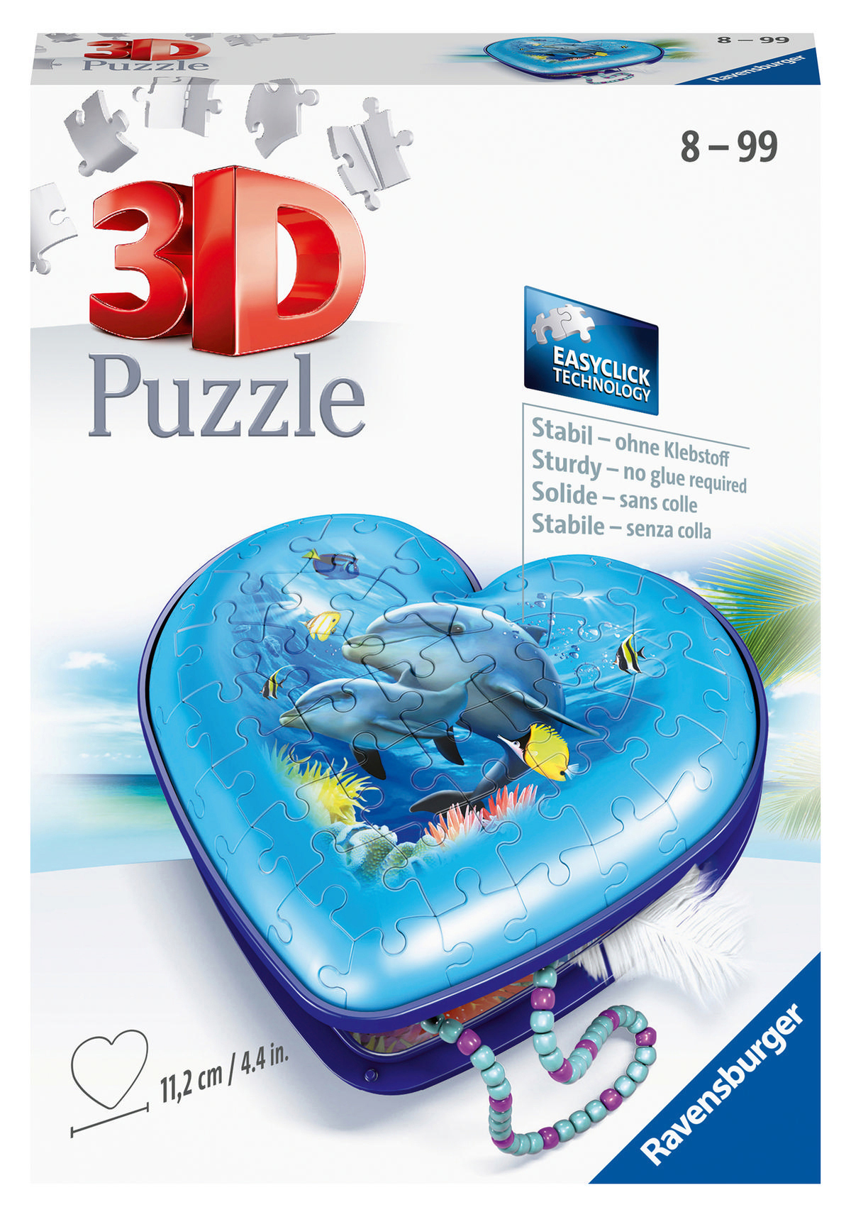 RAVENSBURGER Herzschatulle - 3D Unterwasserwelt Puzzle Mehrfarbig