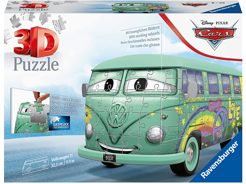 Volkswagen Cars T1 RAVENSBURGER 3D Mehrfarbig Fillmore Puzzle