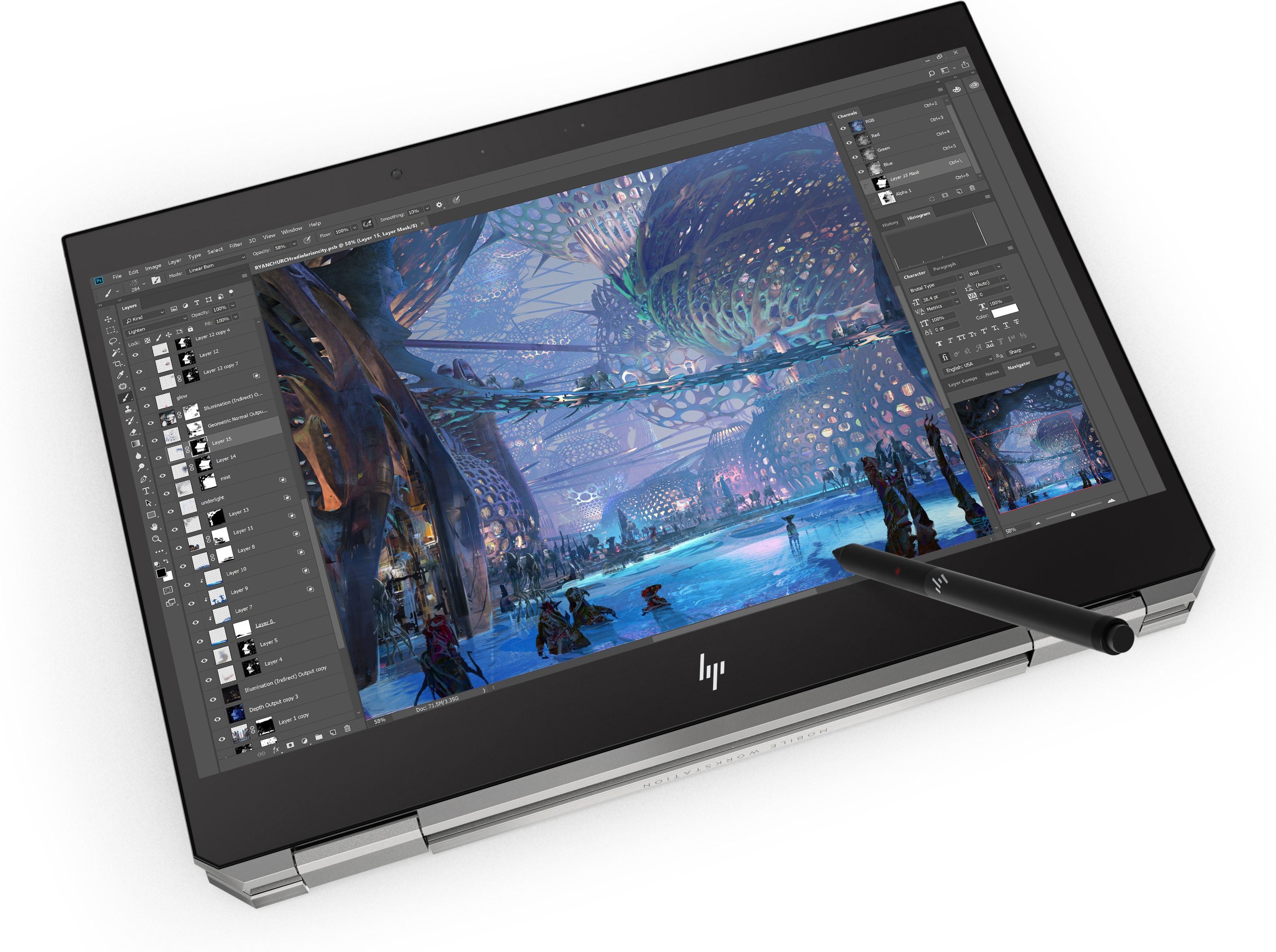 HP - B2B ZBook Studio x360 G5 - 15,6 Zoll - Intel® Core™ i7 i7-8850H - 32 GB - 1 TB