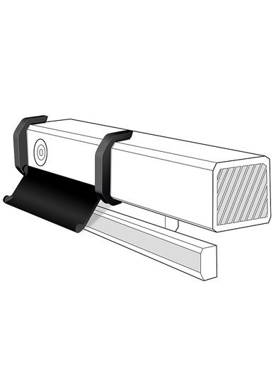 Line drawing of a hitch receiver with a black cover and a silver bar.