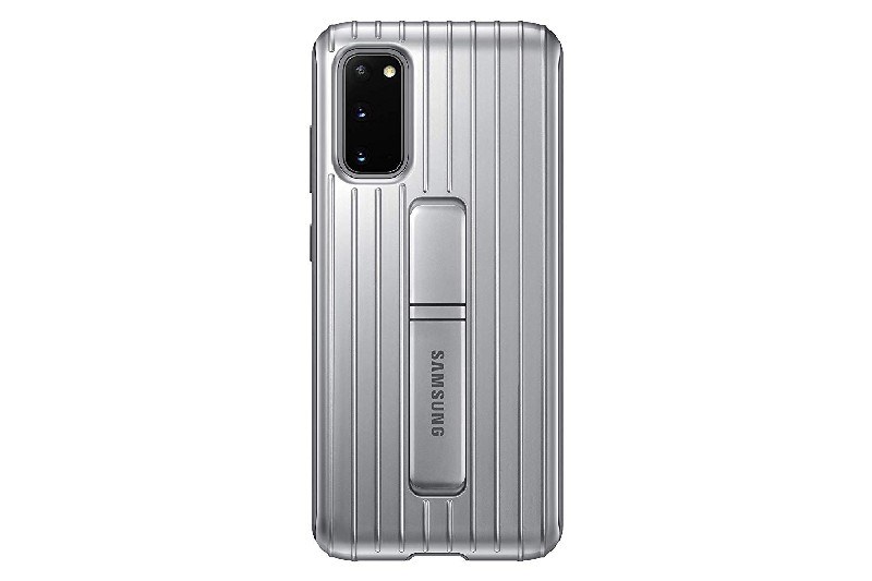 Funda - Samsung Protective Standing Cover, para Samsung Galaxy S20, Con pestaña para apoyo, Gris