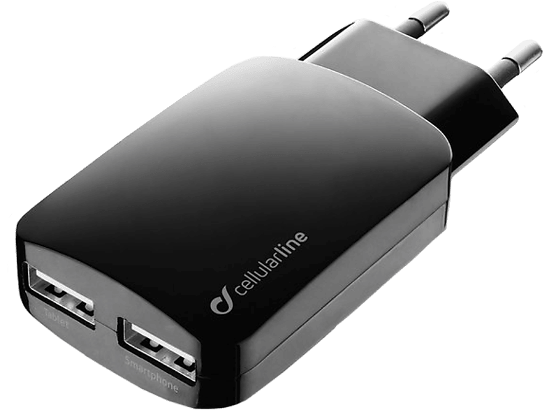 Cellular-line Usb Dual Reislader Tablet 3a Zwart