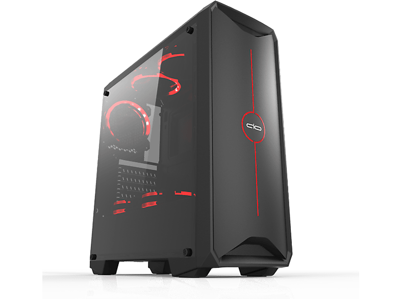 AIO GPA180902 Magnum Window RGB Gamer PC ház fekete, ventilátort nem ...
