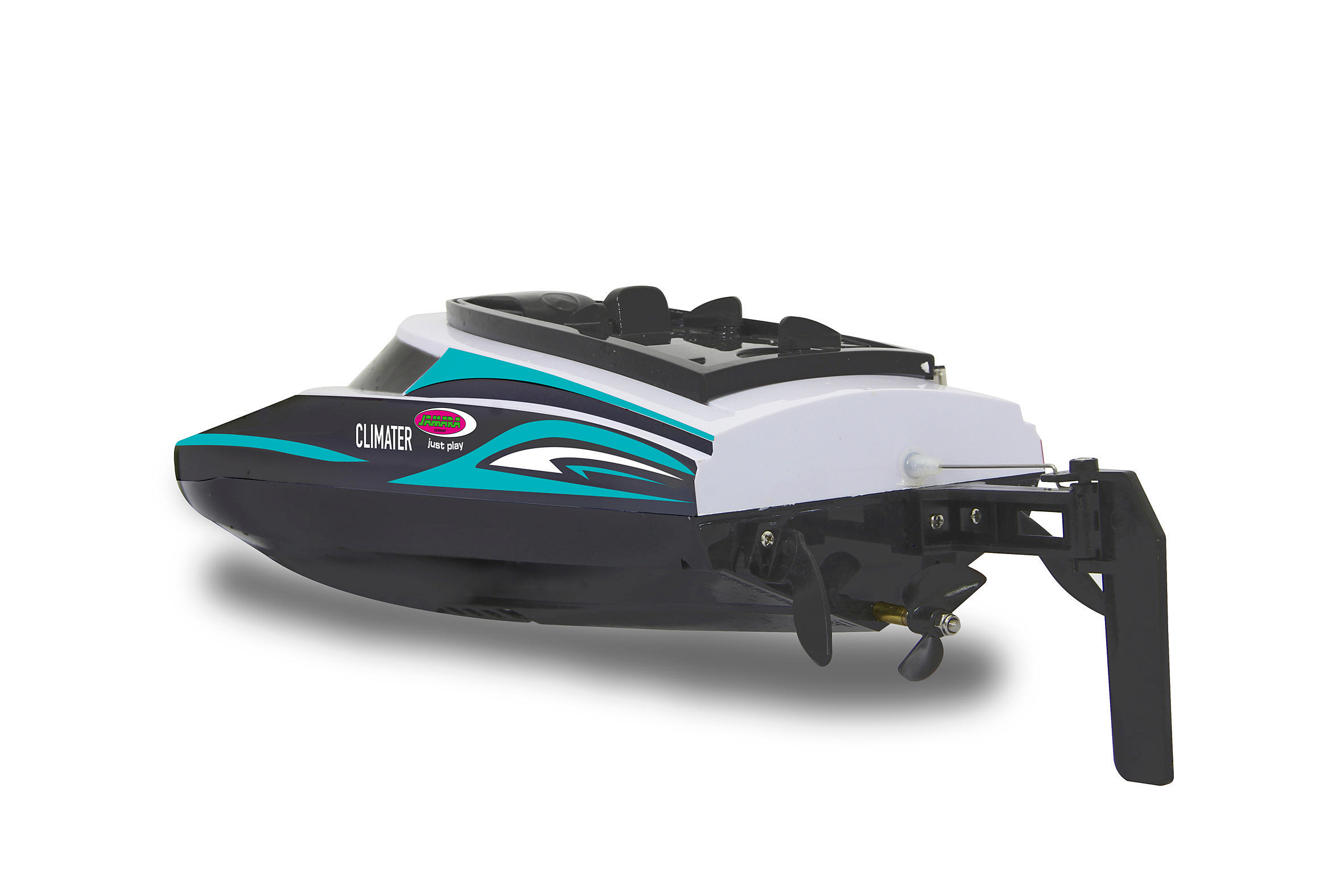 JAMARA Climater Speedboot Li-Ion 7,4V 2,4GHz Modellfahrzeug, Türkis/Weiss/Schwarz