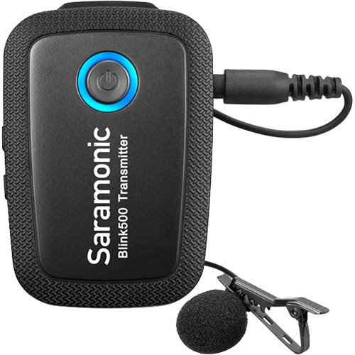 SARAMONIC Blink 500 B1 Ultra Kompakt Kablosuz Klipsli Mikrofon Sistemi, Yaka ve Çift Kanallı Alıcı Siyah