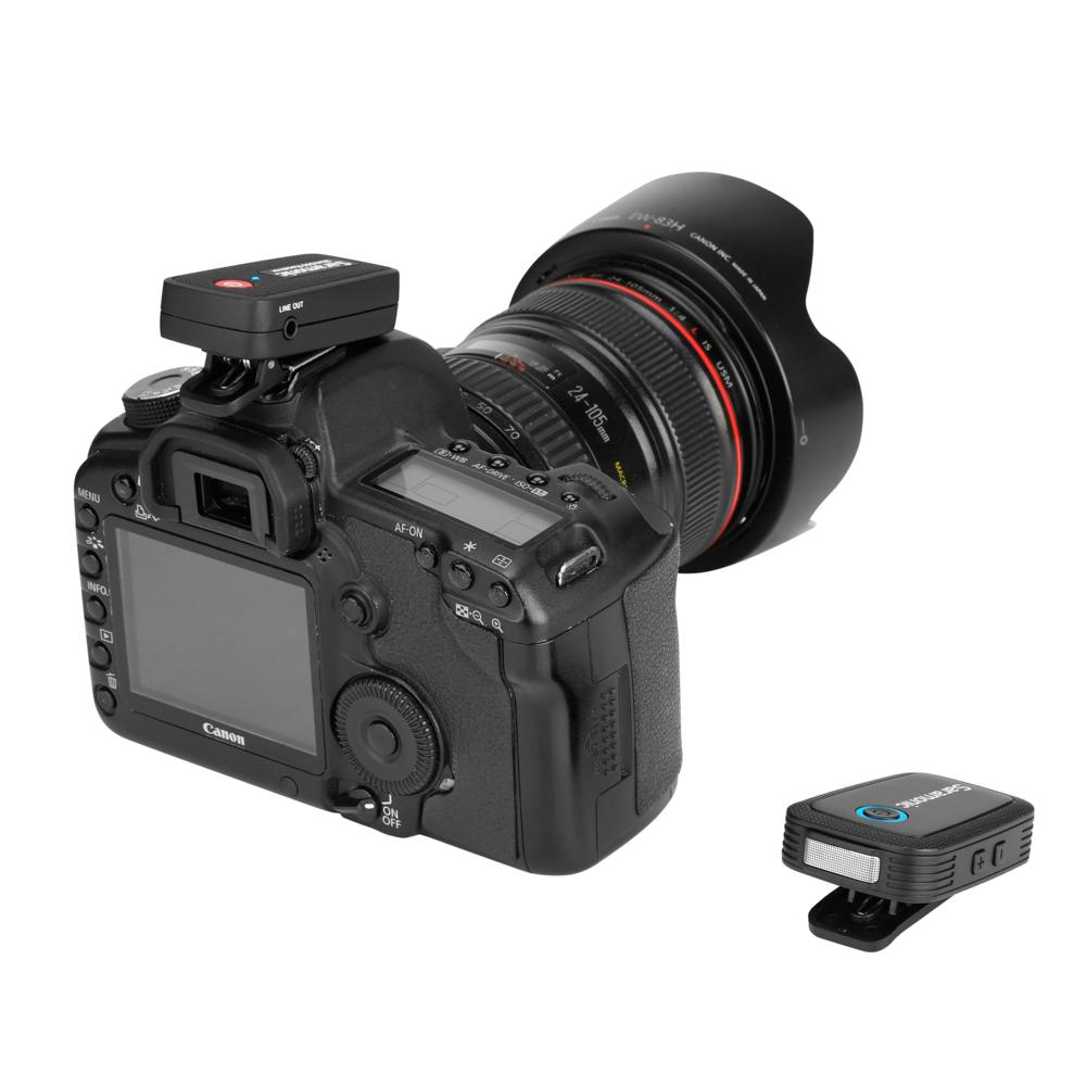 SARAMONIC Blink 500 B1 Ultra Kompakt Kablosuz Klipsli Mikrofon Sistemi, Yaka ve Çift Kanallı Alıcı Siyah