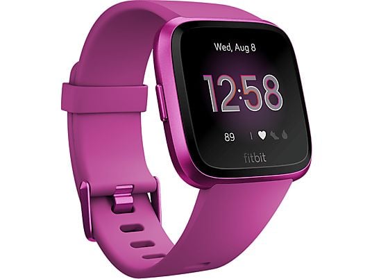 FITBIT Versa Lite - Montre connectée (S: 140 mm -180 mm, L: 180 mm - 220 mm, Silicone, Magenta.)