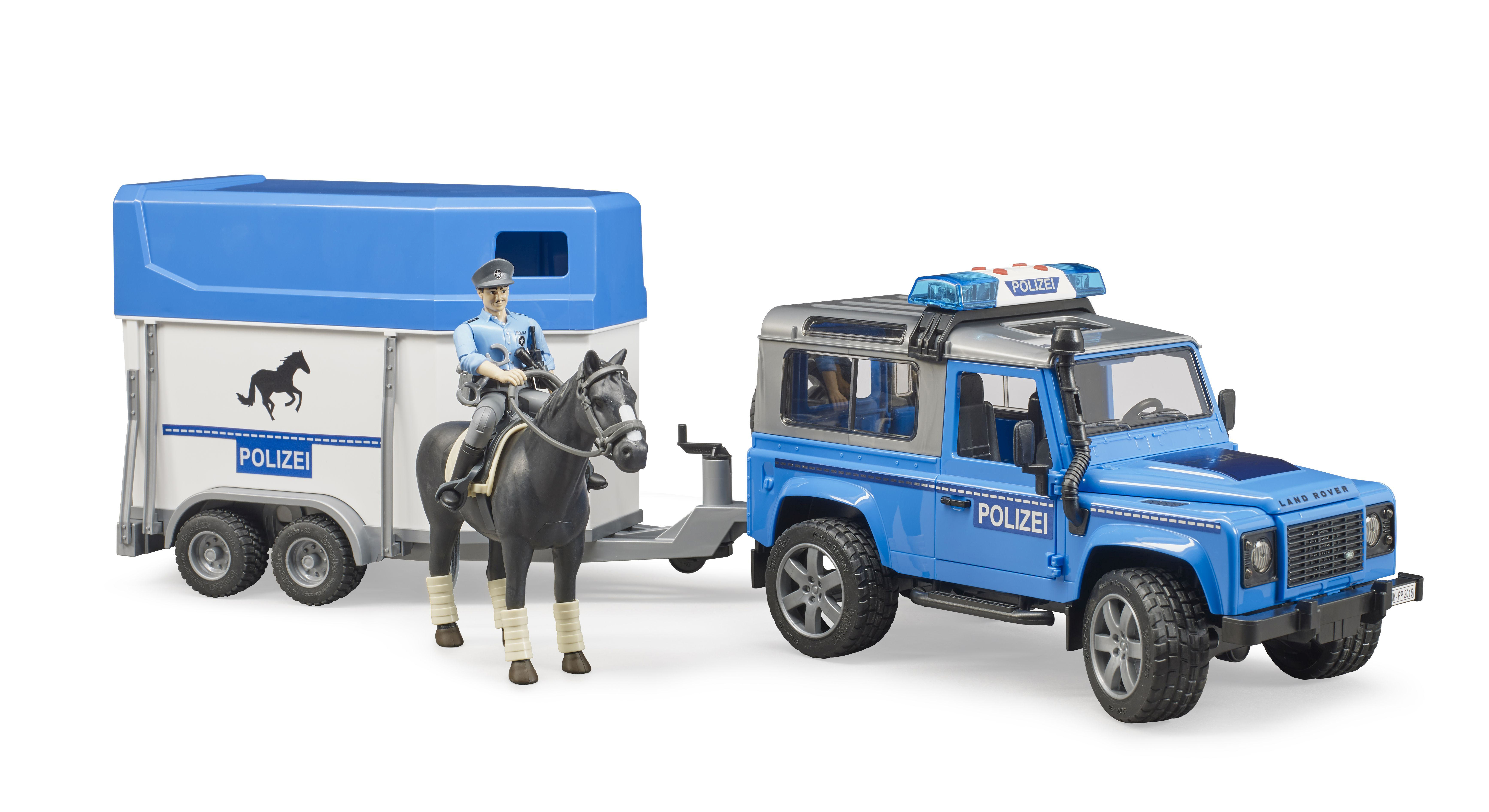 BRUDER Land Rover Defender Polizeifahrzeug Spielzeugauto