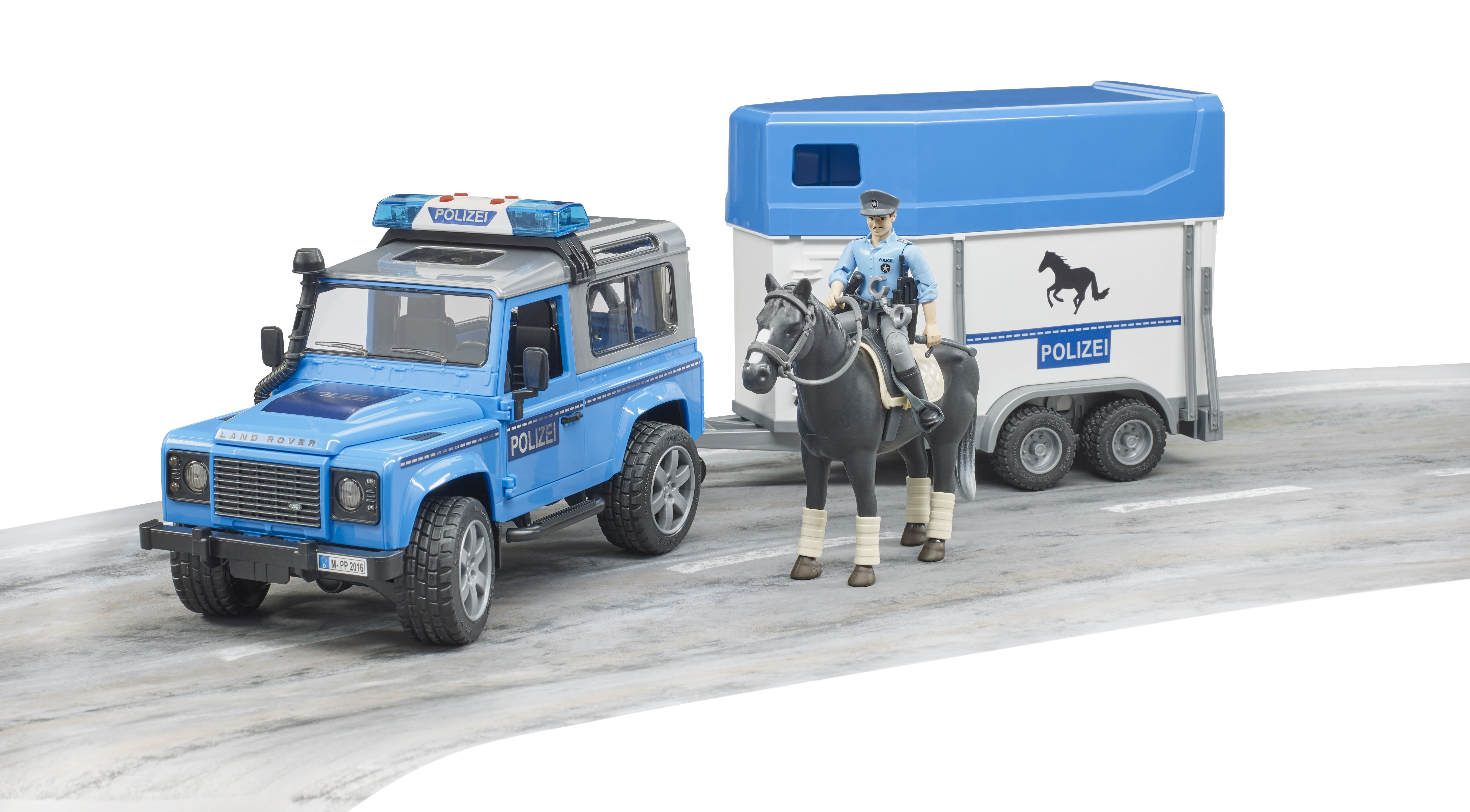 BRUDER Land Rover Defender Polizeifahrzeug Spielzeugauto