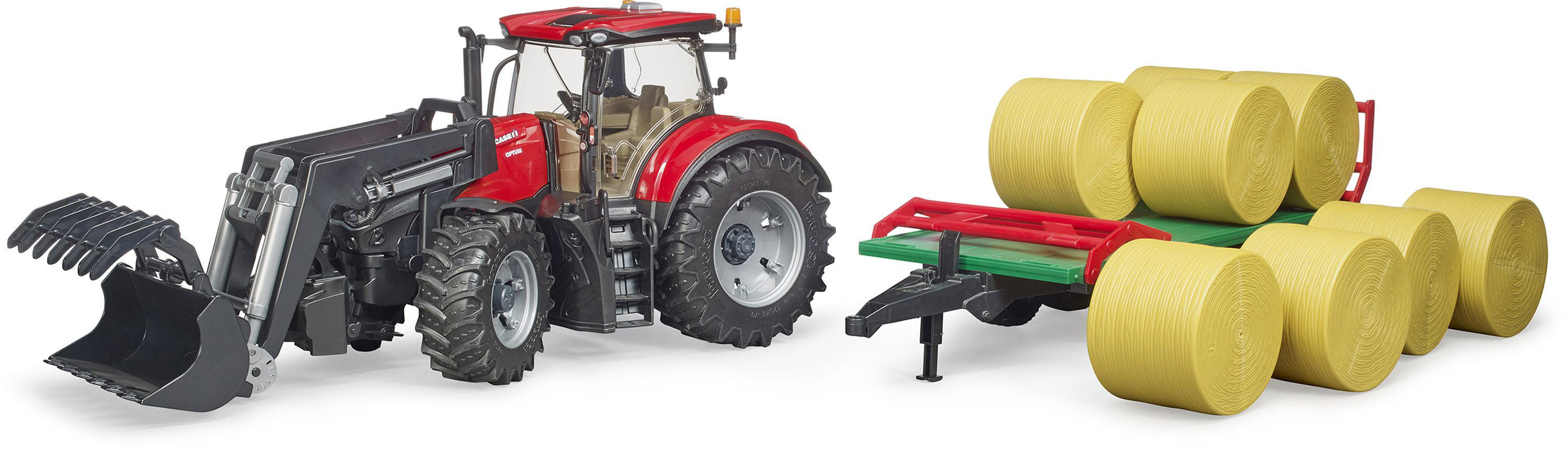 BRUDER Case IH Optum 300CVX Spielzeugtraktor, Mehrfarbig mit Frontlader