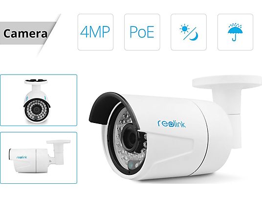 REOLINK RLK8-410B4 - Système de caméras de sécurité (QHD, 2.560 x 1.920 pixels (RLC-410) / 2.560 x 1.440 pixels (B400))