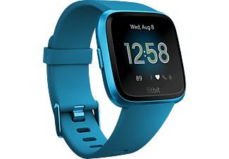FITBIT Versa Lite - Smartwatch (S: 140 mm -180 mm, L: 180 mm - 220 mm, Silikon, Ozeanblau)