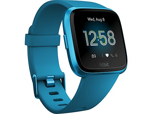 FITBIT Versa Lite - Smartwatch (S: 140 mm -180 mm, L: 180 mm - 220 mm, Silicone, Azzurro)