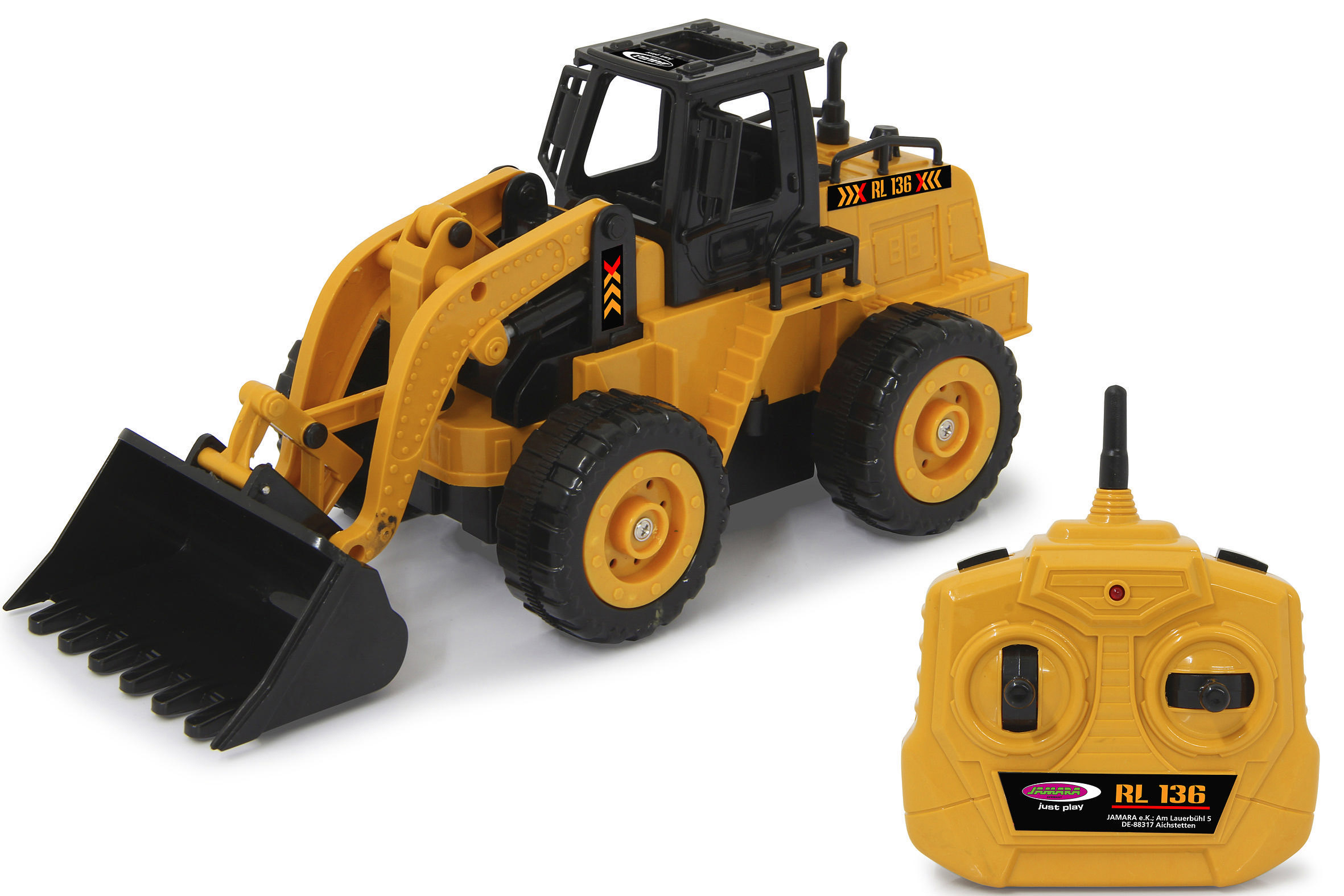 JAMARA Radlader RL136 1:36 2,4GHz Modellfahrzeug, Gelb/Schwarz