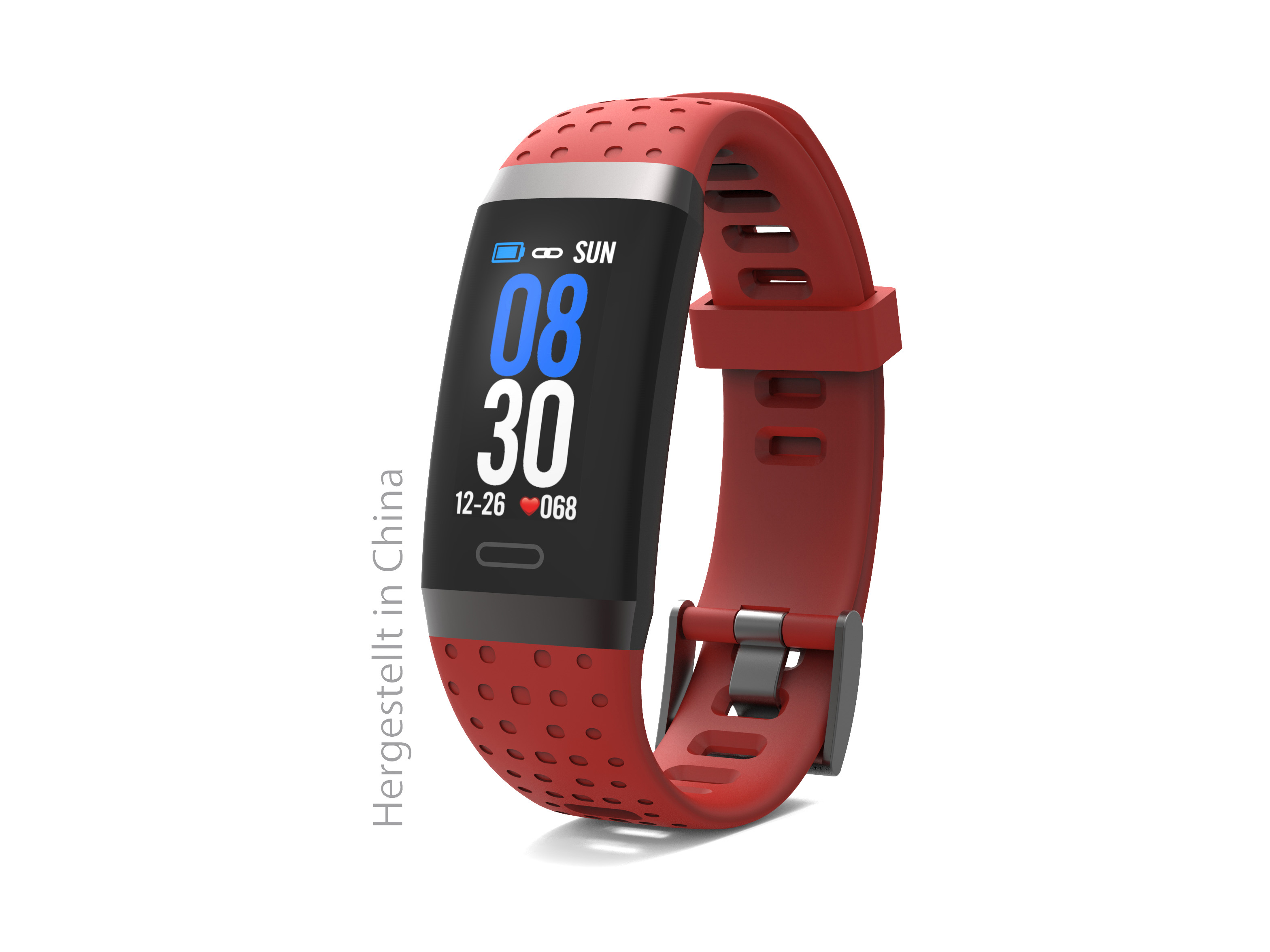 SWISSTONE SW 380 HR Fitnesstracker Thermoplastisches Polyurethan, 220 mm, Red