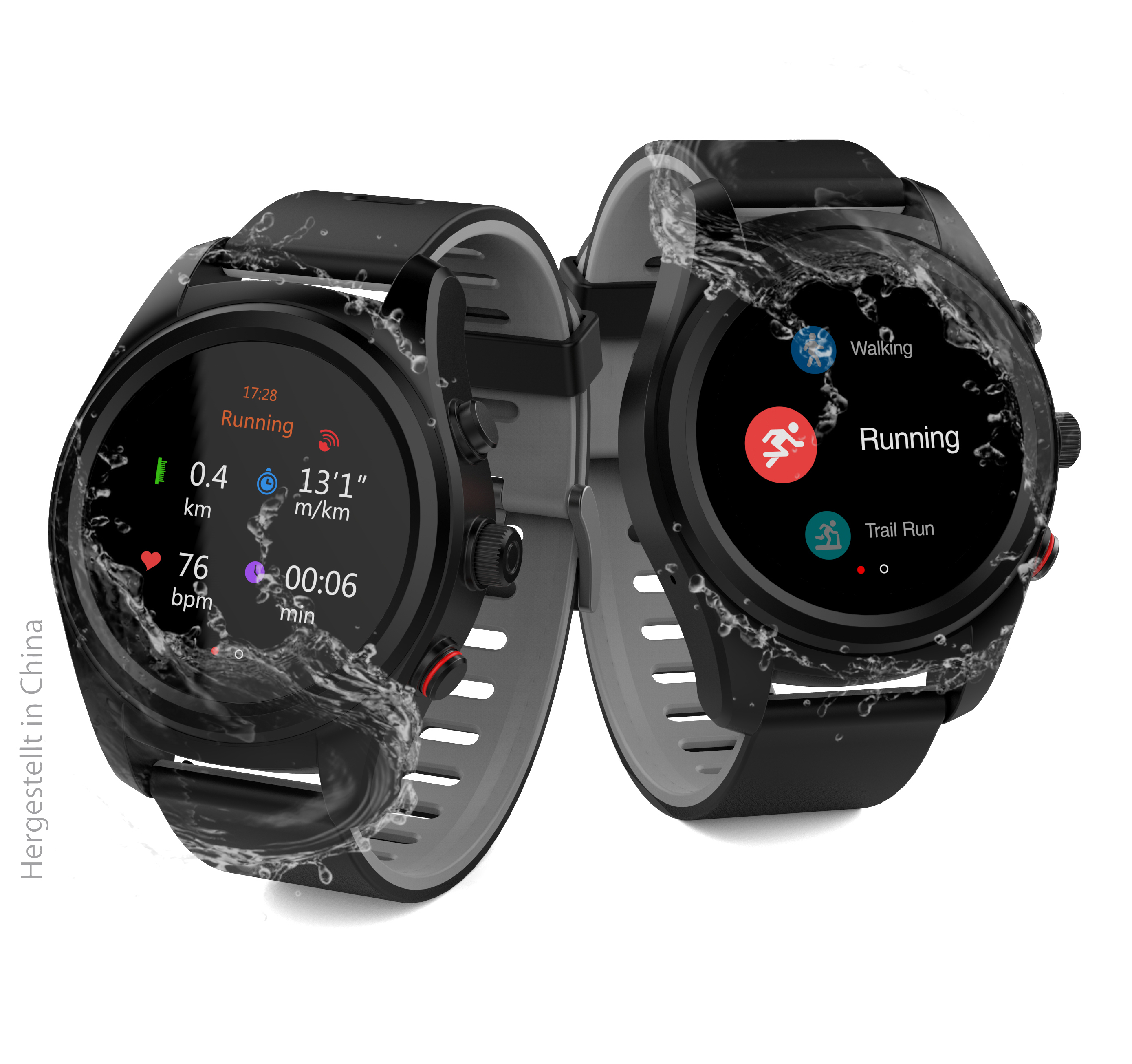 SWISSTONE SW 750 PRO Smartwatch Kunststoff, 220 mm, Schwarz