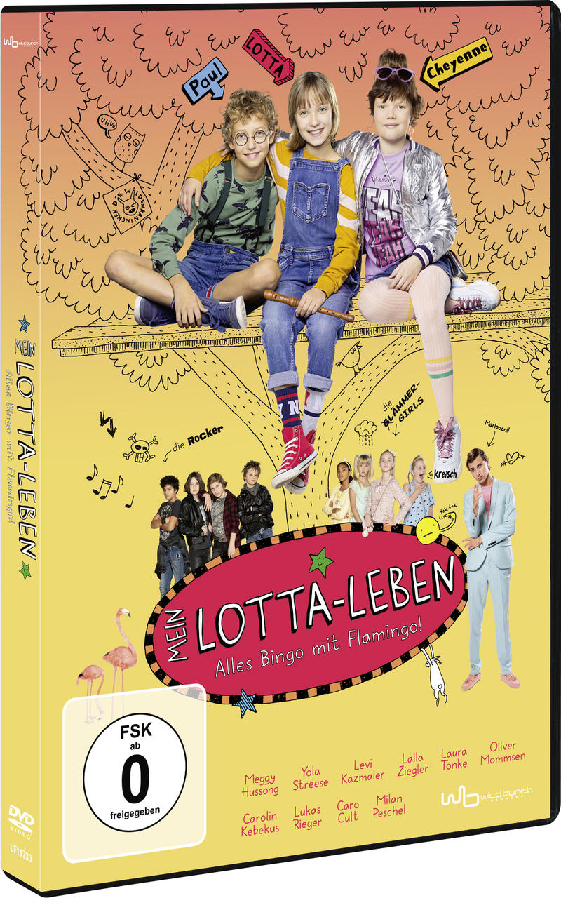 DVD-Cover mit drei Kindern und dem Titel 'LOTTA-LEBEN'.