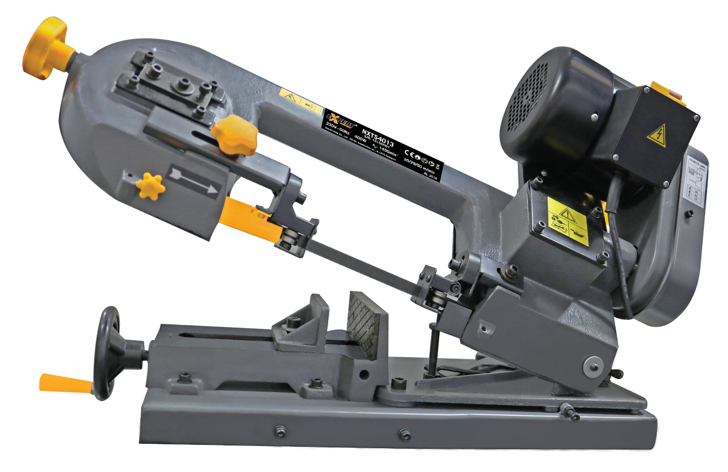 EXPERT PRO NXTS4013 Fémvágó szalagfűrész indukciós, állvánnyal, 400W, 1300mm, 14TPI
