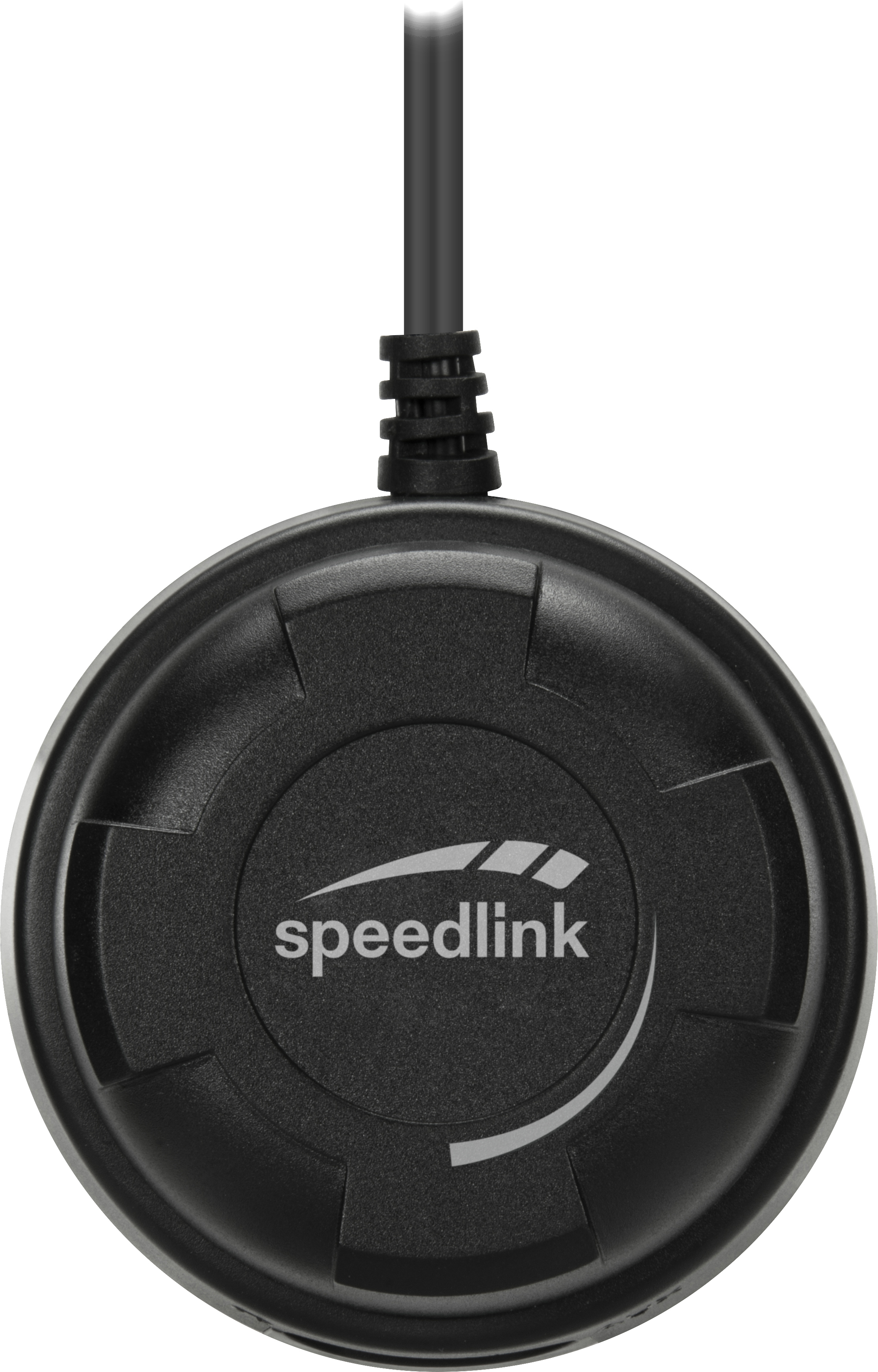 Schwarzes Speedlink-Gerät mit Kabel.