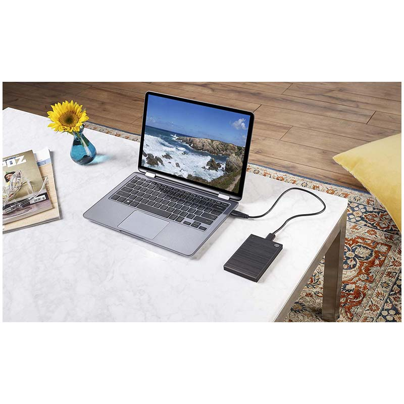 Disco duro externo - Seagate Backup Plus Slim 2 TB, Disco duro externo portátil 2.5", USB 3.0,  Plata
