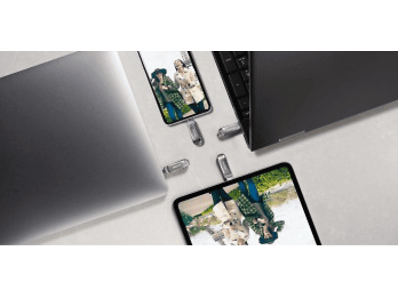 Thumbnail - SANDISK Ultra Dual Drive Luxe USB-Stick, 64 GB, 400 MB/s, Silber