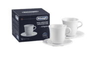 DE LONGHI Cappuccino Keramik Tassen 2er Set Weiß