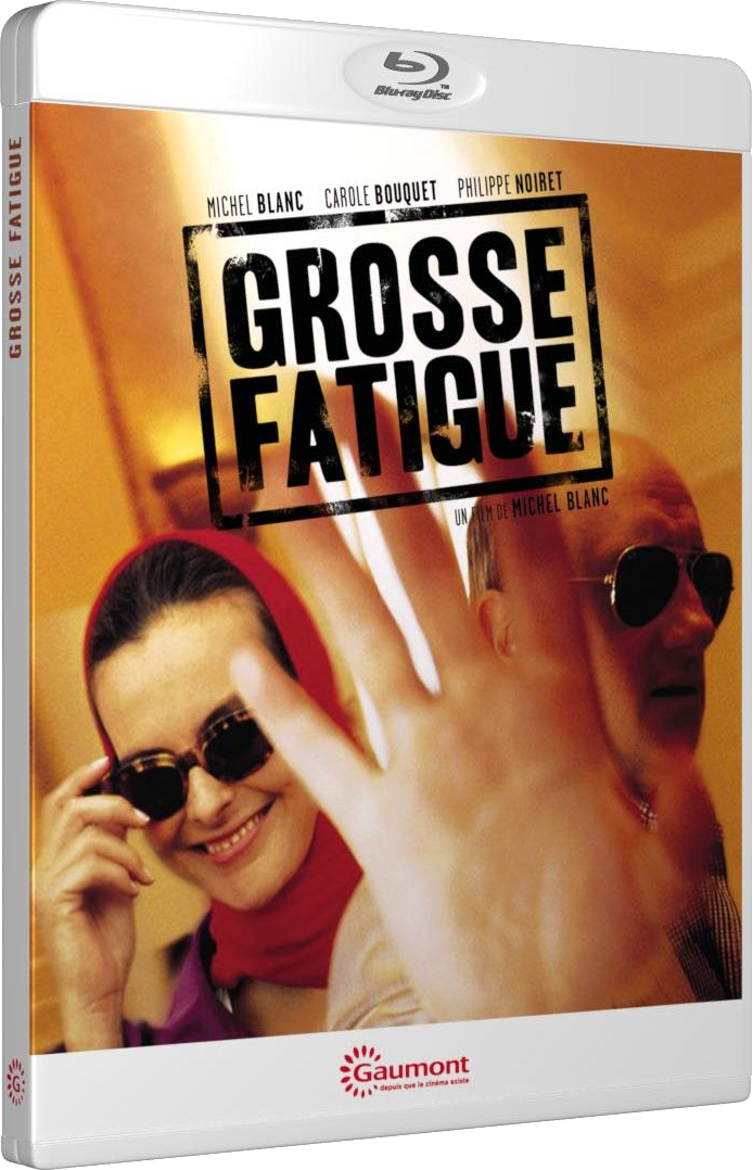 Pochette du film Grosse Fatigue : Personnes, main floue, titre du film en français.