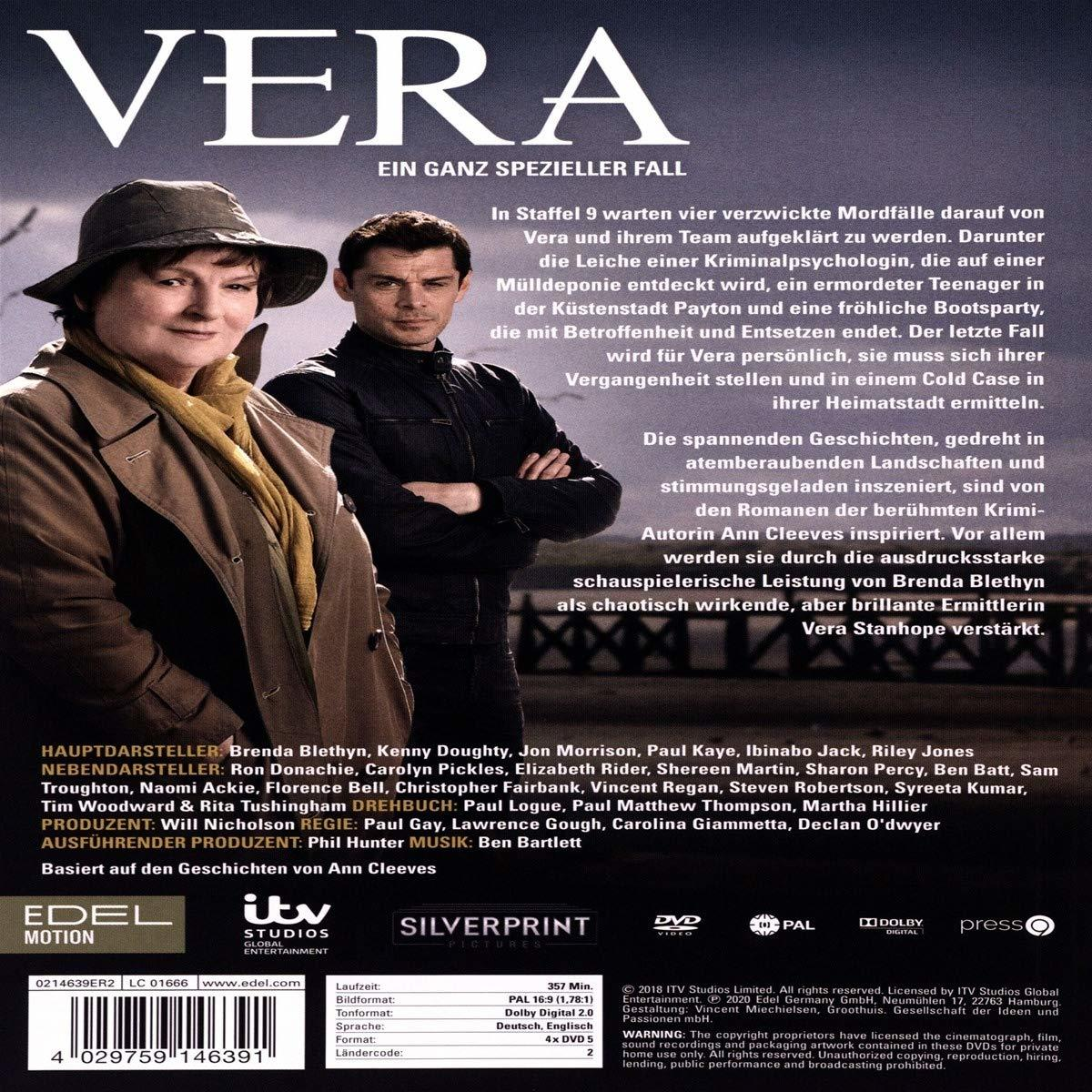 DVD-Hülle der TV-Serie Vera. Zwei Personen sind auf dem Cover.