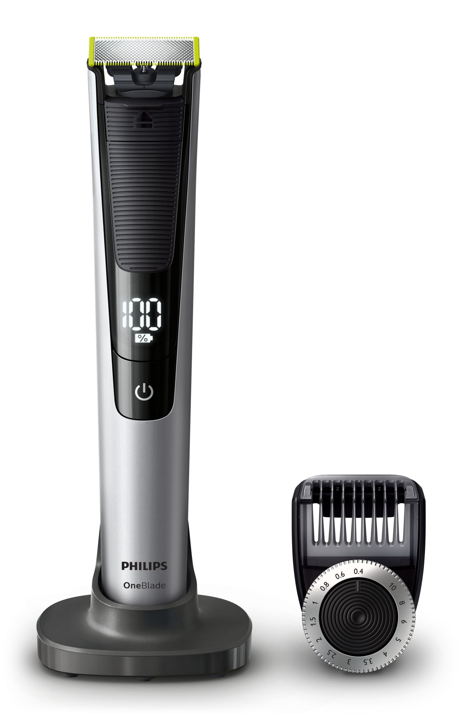 PHILIPS OneBlade Pro QP6520/20 Trimmen, Stylen, Präzisionskamm (14 Stufen) Barttrimmer QP6520