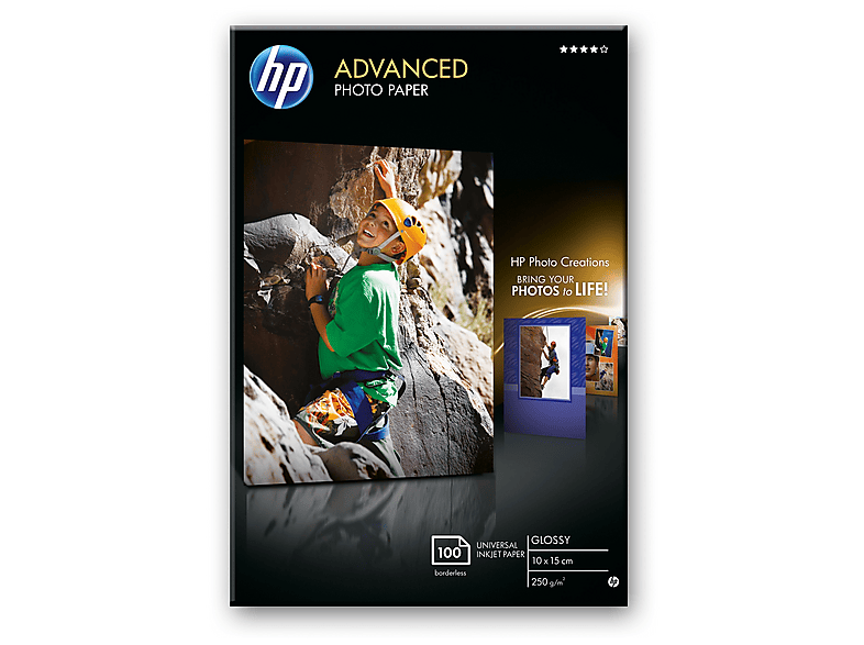 HP Advanced Fotopapier glänzend 10x15 Q8692A — Foto 2 von 5