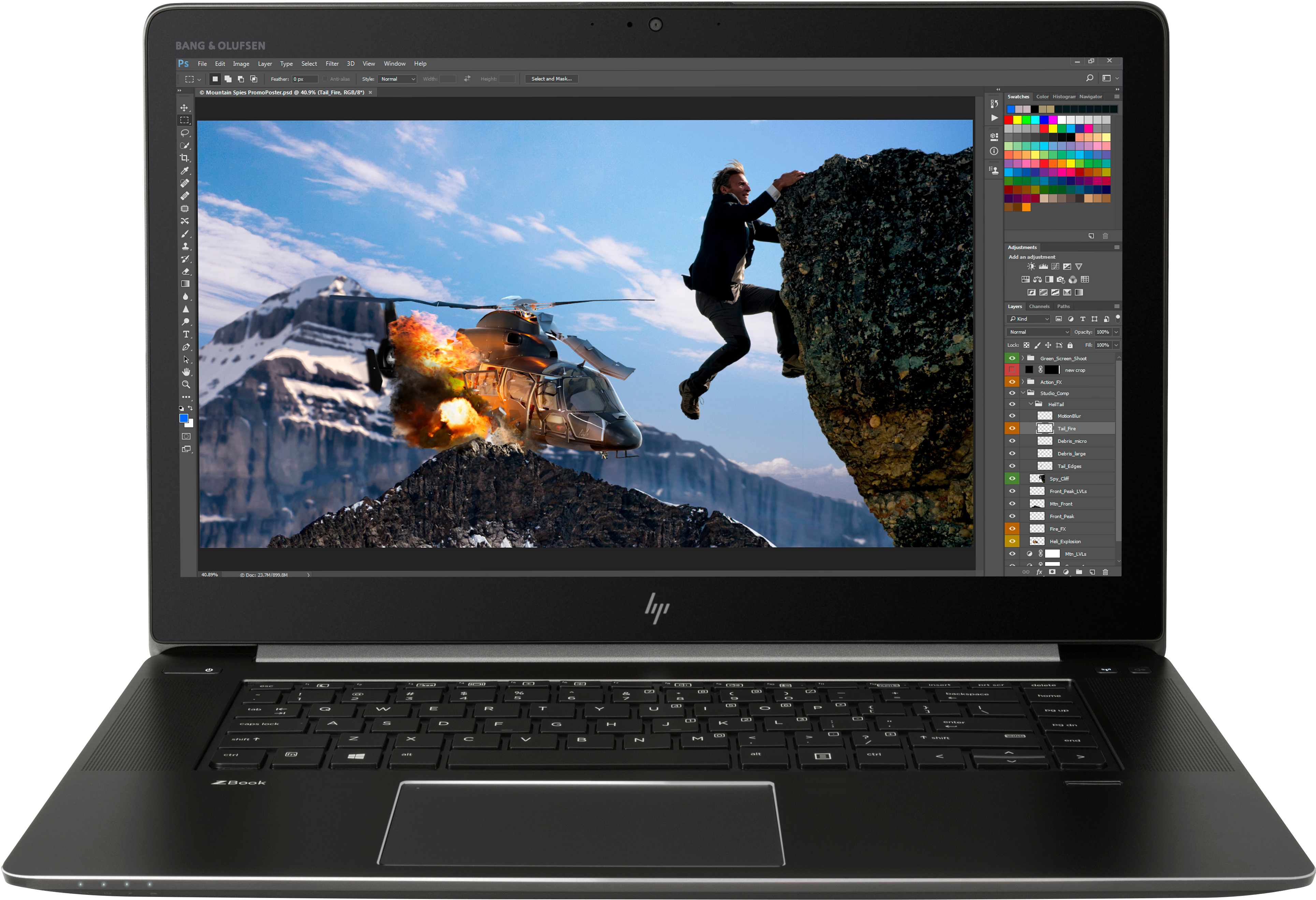 HP - B2B ZBook Studio G4 - 15,6 Zoll - Intel® Core™ i7 i7-7820HQ - 8 GB - 256 GB