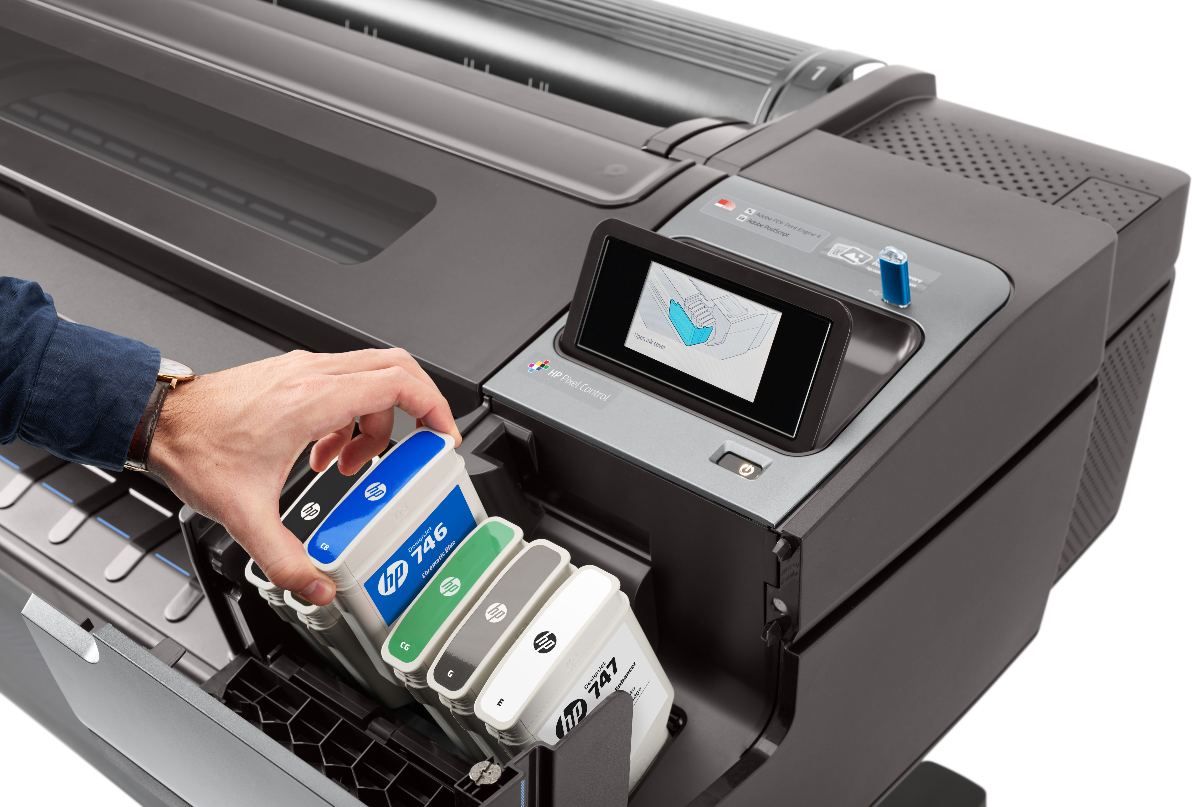 HP DesignJet Z9+dr 44 inç PostScript Yazıcı ile V Kesici