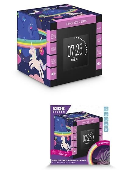 BIGBEN Unicorn-wekkerradio met projectie