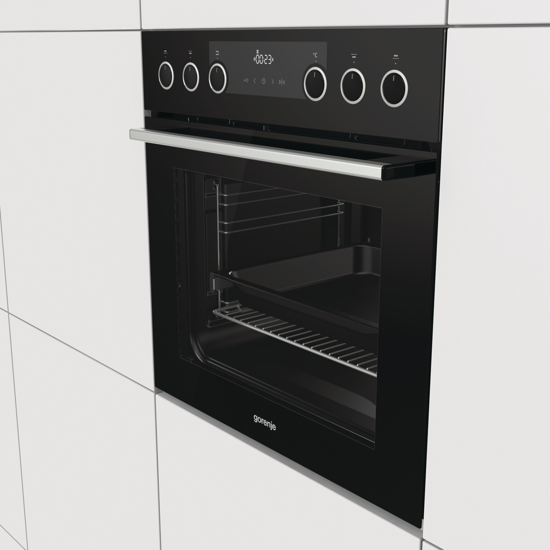 GORENJE BLACK SET III, Einbauherdset (Elektrokochfeld, A, 71 l)