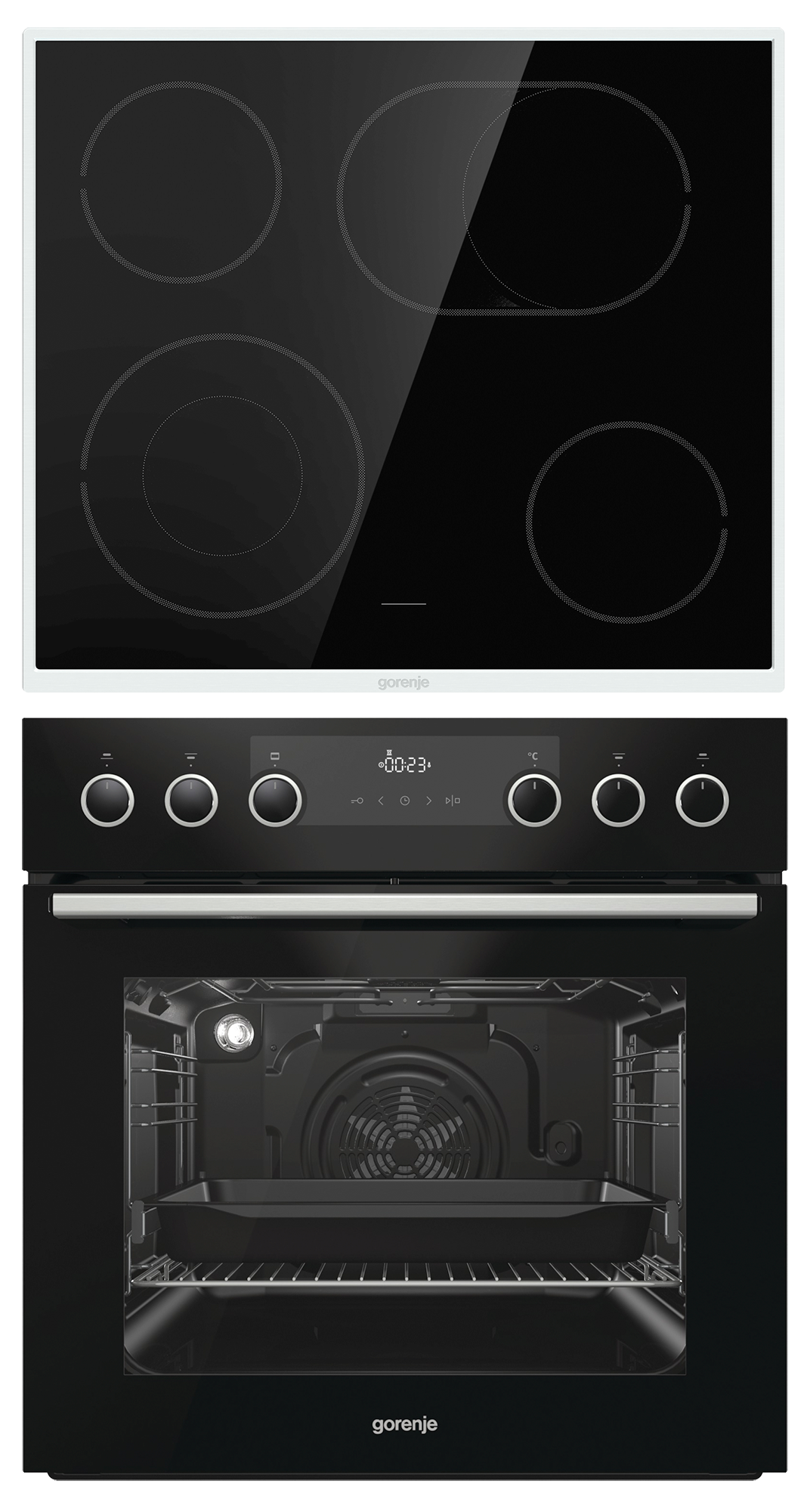 GORENJE BLACK SET III, Einbauherdset (Elektrokochfeld, A, 71 l)
